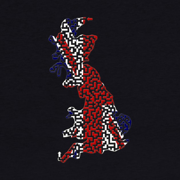 UK Great Britain Island Outline Maze & Labyrinth by gorff